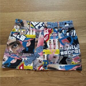 Edikted graphic mini skirt
